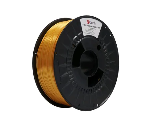 C-Tech 3DF-P-SPLA1.75-1023 3D filament, PREMIUM LINE, Silk PLA, dopravní žlutá, RAL1023, 1,75mm, 1kg