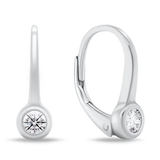 Brilio Silver Elegantní stříbrné náušnice se zirkony EA17W