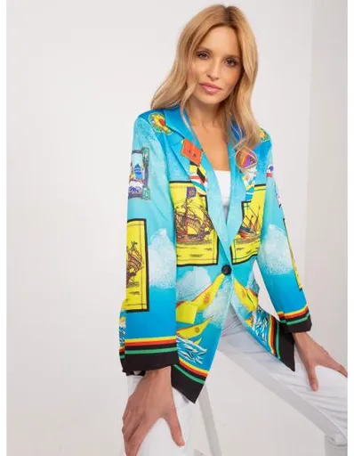 Dámské sako s potiskem modré