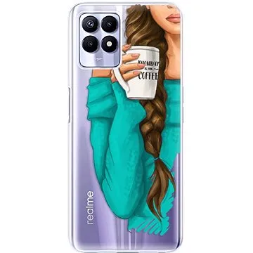 iSaprio My Coffe and Brunette Girl pro Realme 8i (coffbru-TPU3-Rlm8i)