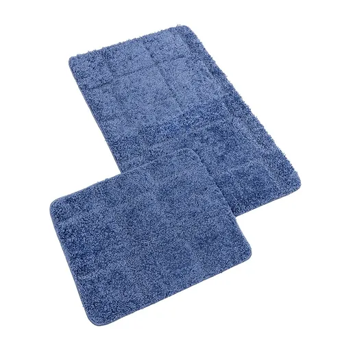 Bellatex Sada Koupelnových předložka bez výkroje  BANYSILVER modrá, 60 x 100, 60 x 50 cm