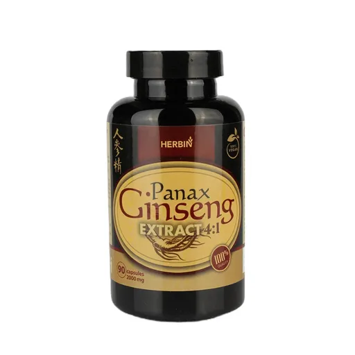 Ženšenový extrakt 500mg (Panax ginseng) - 90 kapslí - HealthNA