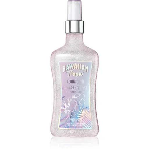 Hawaiian Tropic Perfumes Aloha Coco Shimmer tělový sprej se třpytkami pro ženy 250 ml