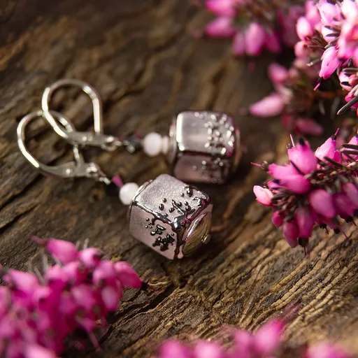 Lampglas Náušnice s unikátními perlami Lampglas Gentle Flamingo ECU77