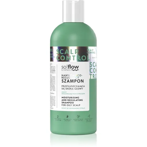 so!flow Oily Scalp Moisturizing and Regulating Shampoo hydratační šampon pro mastnou pokožku hlavy 400 ml
