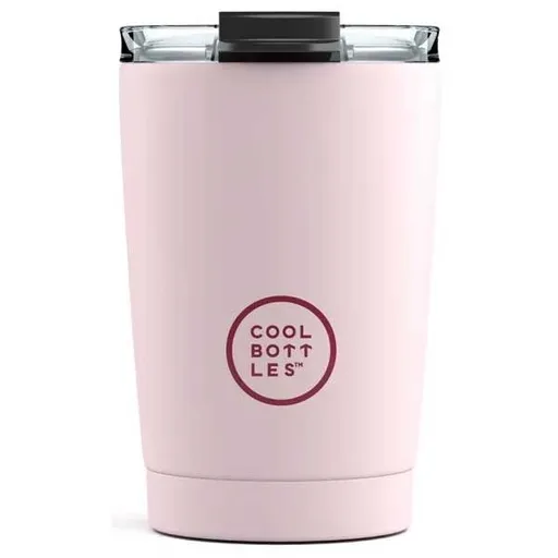 COOL BOTTLES TERMO 330 ML Nerezový termo hrnek, růžová, velikost 330 ML