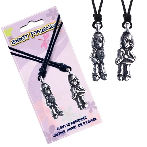 Náhrdelníky BEST FRIENDS – dvě děvčátka se srdcem