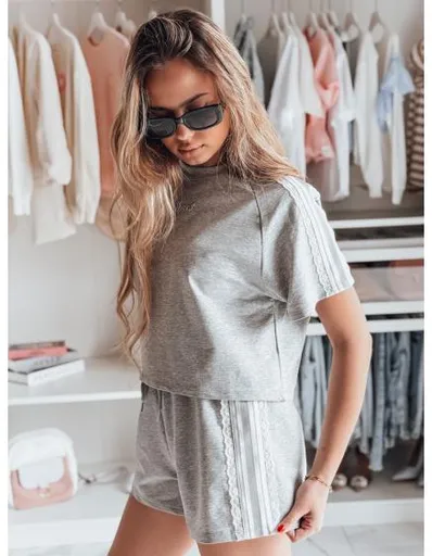 Dámská tepláková souprava LOVE SPORT šedá