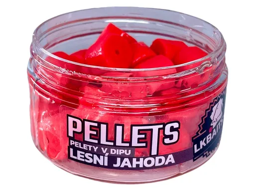 LK Baits Pelety v dipu Lesní Jahoda 60g - 12mm,LK Baits Pelety v dipu Lesní Jahoda 60g - 12mm
