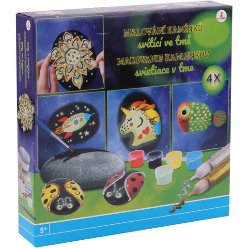 Malování na kamínky svítící ve tmě