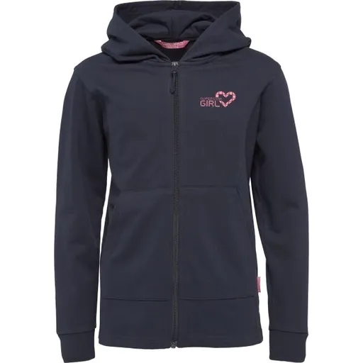 Lewro PADILLA Dívčí mikina s kapucí, tmavě modrá, velikost 116-122