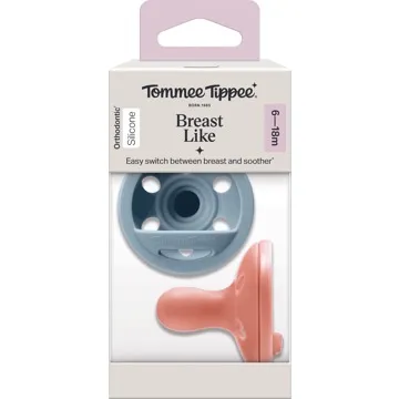 Tommee Tippee Natural šidítko C2N silikon 2 ks, 6–18 m (5010415334305)