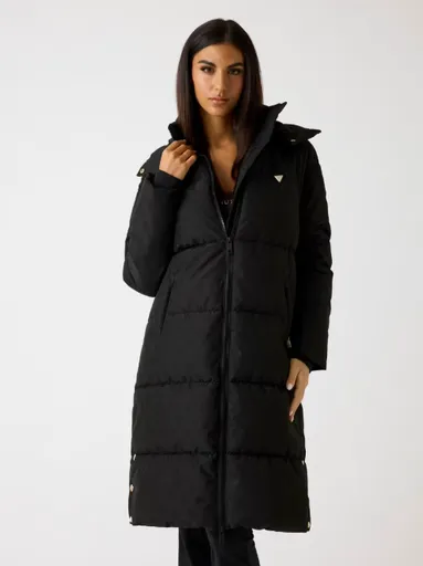 Guess 4g hoodie long puffer jacket xs