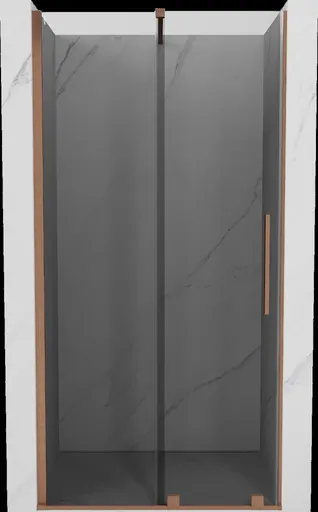 MEXEN/S Velar posuvné sprchové dveře 90, grafit, měď kartáčovaná 871-090-000-41-65