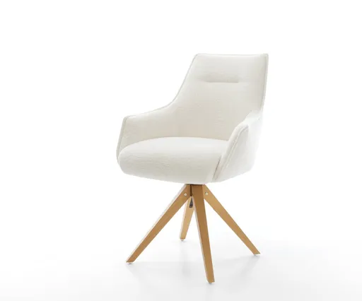 Jídelní židle Alja-Flex s područkami bouclé měkký béžová