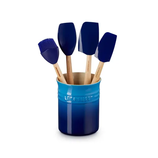 Kuchyňské náčiní, sada 4 ks, se stojanem, AZURE, Le Creuset