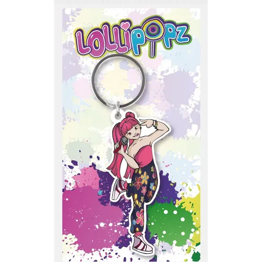 Epee Lollipopz klíčenka gumová růžová