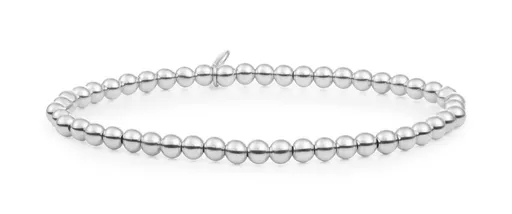 Sparkling Jewels Stříbrný kuličkový náramek pro ženy Saturn SB-S-4MM-ADD