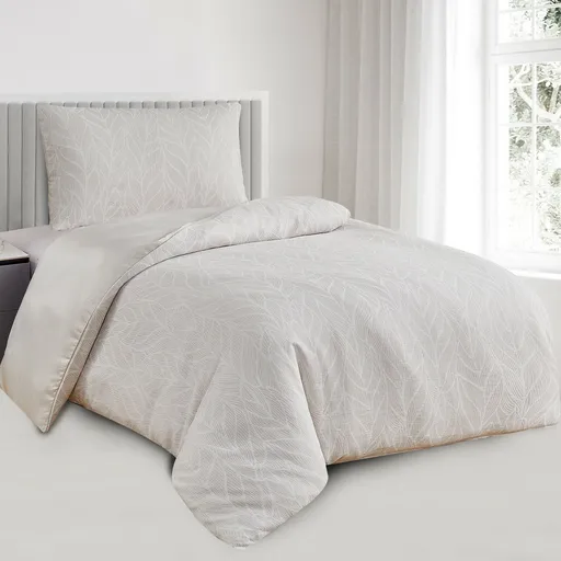 Žakárové povlečení Florida béžová, 140 x 200 cm, 70 x 90 cm