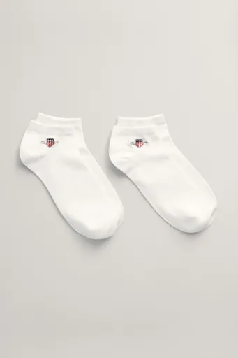 PONOŽKY GANT SHIELD SNEAKER SOCKS 2-PACK WHITE