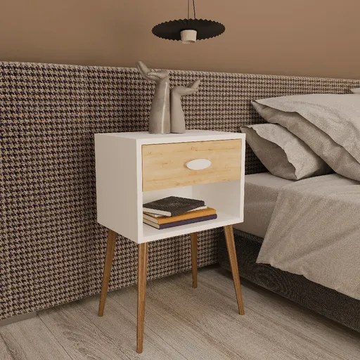 VCM Odkládací stolek „Singol XL“, dub medový