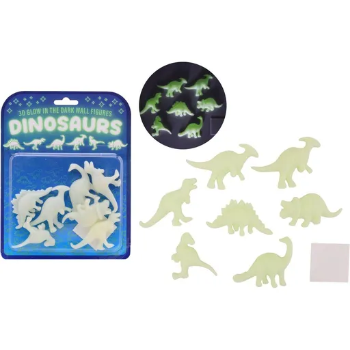 Svítící dinosauři na zeď 3D