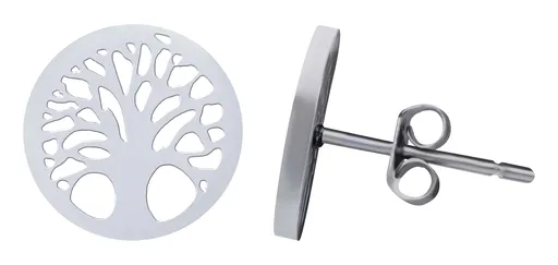 Troli Slušivé ocelové náušnice Strom života