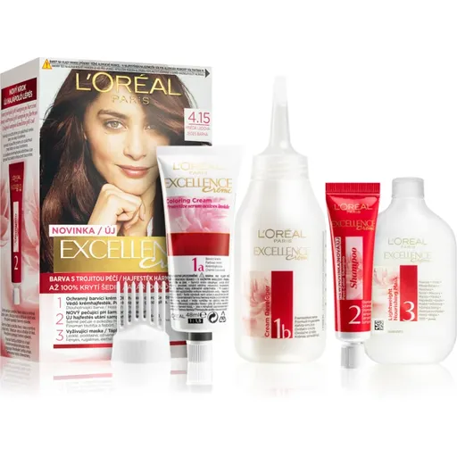 L’Oréal Paris Excellence Creme barva na vlasy odstín 4.15 1 ks
