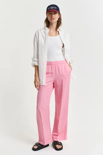 KALHOTY GANT REL LINEN BLEND PULL ON PANTS GERANIUM PINK