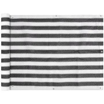 Balkónová zástěna HDPE 90x600 cm antracitovo-bílá (42319)