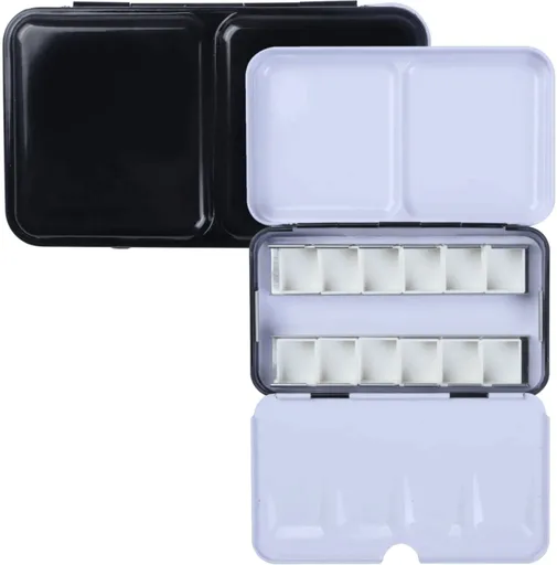 Akvarelová kazeta kovová 14ks