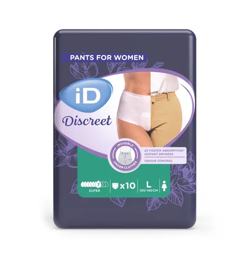 iD Discreet Pants Large Super 10 ks