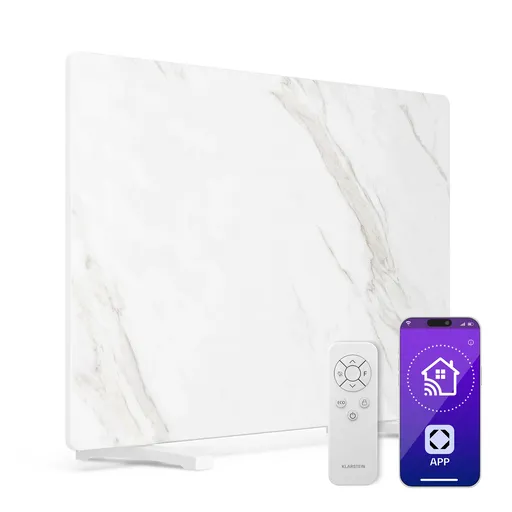 Klarstein MarmoHeat infračervený panel | 600 W | 5 - 9 m² | mramorový design | 70 cm x 100 cm