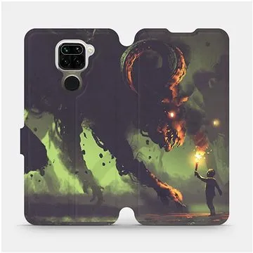 Flipové pouzdro na mobil Xiaomi Redmi Note 9 - VA08P Příšera a kluk s pochodní (5903516288526)