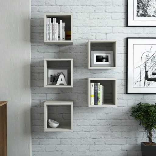 Nástěnná police Box - Cream