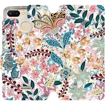 Flipové pouzdro na mobil Xiaomi Redmi 6 - MX04S Spletité kvítky a listy (5903516014538)