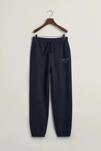 TEPLÁKY GANT RELAXED GRAPHIC SCRIPT SWEATPANTS EVENING BLUE