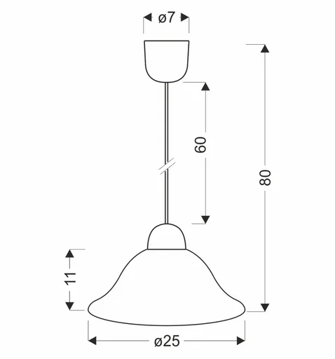 Závěsná lampa LENIS černá 1x60W E27 bílé stínidlo