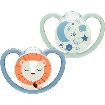 NUK Space Night 6–18m 2 ks BOX svítící - kluk (BABY12925a)