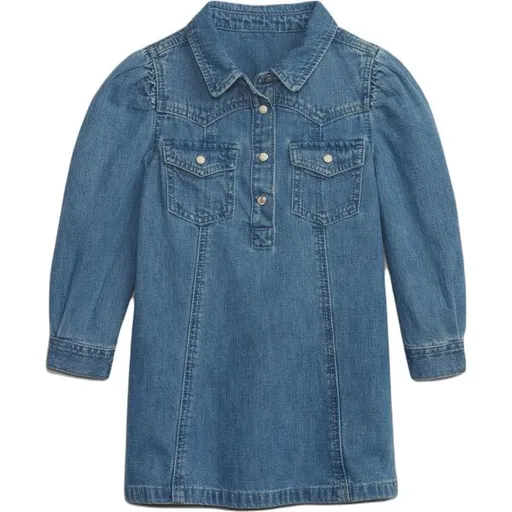 GAP BABY Dívčí šaty, modrá, velikost 4Y