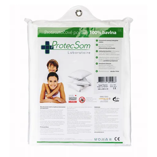 ProtecSom Protiroztočový povlak na matraci 200 × 200 × 22 cm