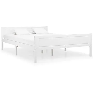 Shumee masivní borové dřevo bílý 160×200 cm , 322107 (322107)