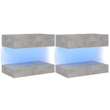 SHUMEE s LED osvětlením 2 ks betonově šedé 60 × 35 cm (804274)