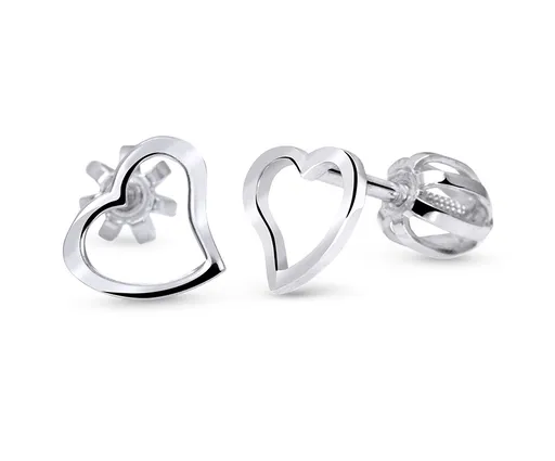 Cutie Jewellery Srdíčkové náušničky z bílého zlata C2760-30-X-2