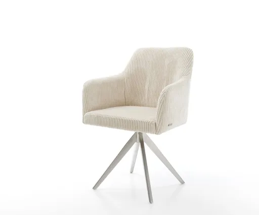 Otočná židle Greg-Flex křížová podnož hranatá nerezová manšestr