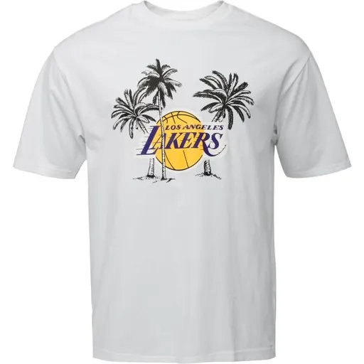 New Era LA LAKERS NBA PALM TREE Pánské triko, bílá, velikost