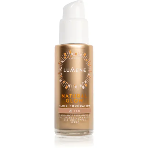 Lumene Natural Glow rozjasňující make-up pro přirozený vzhled SPF 20 odstín 4 Tan (Neutral) 30 ml