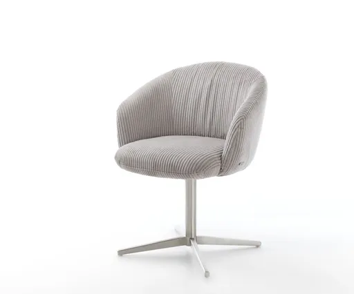 Jídelní židle Caja-Flex s područkami manšestr stříbrnošedá