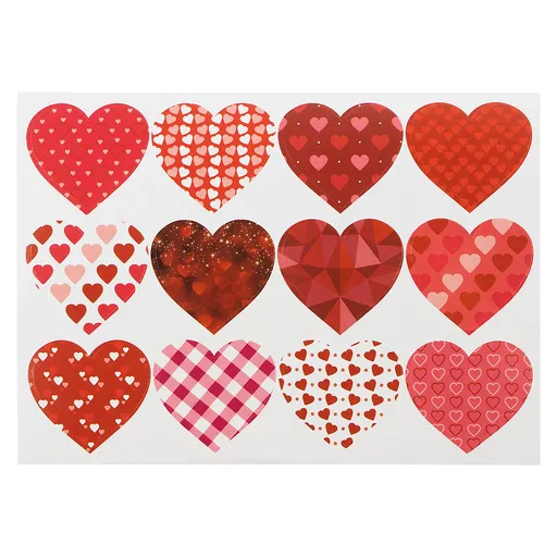 Arpex Samolepky VZOROVANÁ SRDÍČKA 12X16,5 CM
