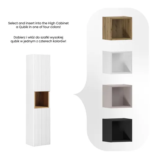 Comad NOVA WHITE 80-03-2D vysoká skříňka, bílá